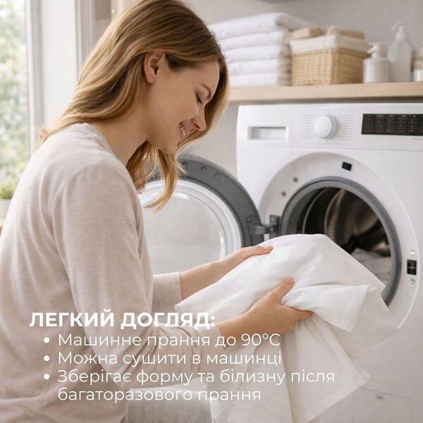 Наволочка 2 шт 50 x 70 см перкаль IDEIA бавовна, готельна, для дому та готелів, набір наволочок біла - зображення 8