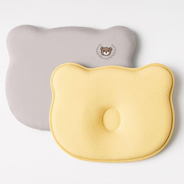 Наволочка на дитячу ортопедичну подушку BabyComfort, 23 x 27 см, трикотаж з вишивкою, сірий беж, ТМ PAPAELLA - зображення 12