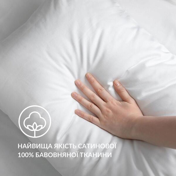 Наволочка сатин 50 x 70 см, 100 бавовна, для готелів, біла, ТМ IDEIA - зображення 4
