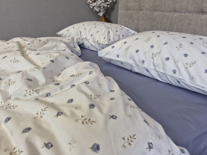 Комплект постільної білизни Turkish Cotton Ностальгія, лавандовий - зображення 4