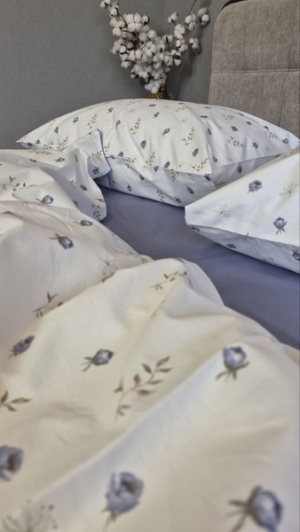 Комплект постільної білизни Turkish Cotton Ностальгія, лавандовий - зображення 6