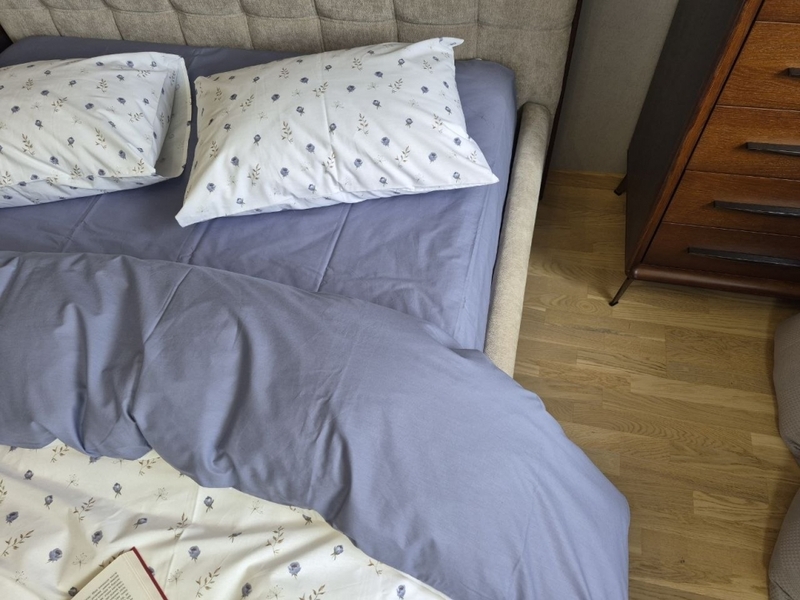 Комплект постільної білизни Turkish Cotton Ностальгія, лавандовий - зображення 9