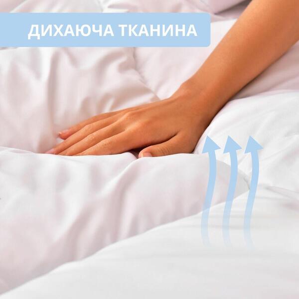 Ковдра 140x210 см IDEIA всесезонна, штучний пух 370 г/м2, антиалергенна, мікрофібра - зображення 4