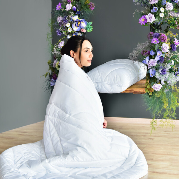 Одеяло Bamboo с бамбуковым наполнителем 155 x 215 см TM IDEIA всесезонное - изображение 10