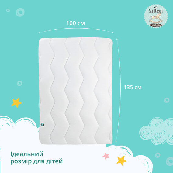 Одеяло детское Sei Design Standart 100x135 см всесезонное антиаллергенное силиконизированное волокно - изображение 2