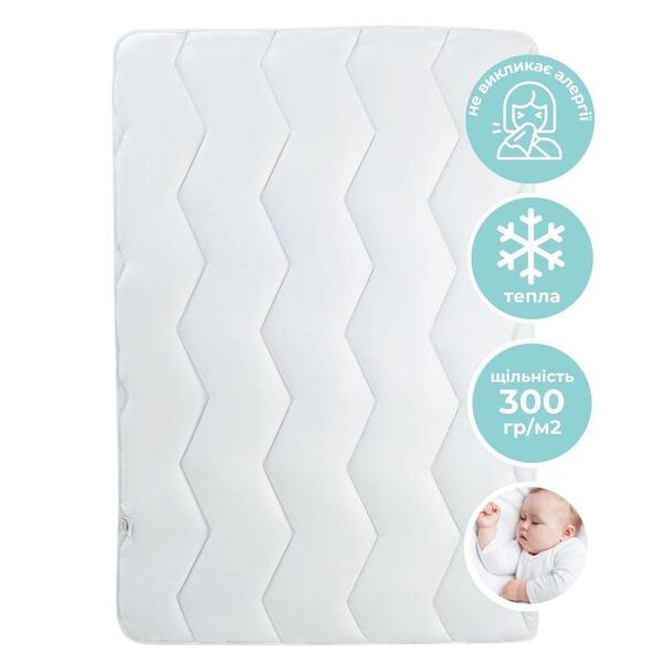 Одеяло детское 100 x 135 см в кроватку, зигзаг белое, Comfort ТM PAPAELLA - изображение 1