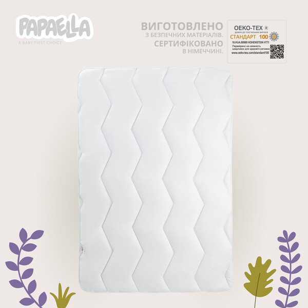 Одеяло детское 100 x 135 см в кроватку, зигзаг белое, Comfort ТM PAPAELLA - изображение 4