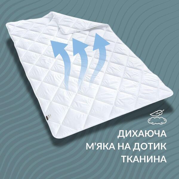Одеяло ДобраНіч IDEIA 200 x 220 см всесезонное антиалергенное пл 300 г/м2 біла - зображення 2