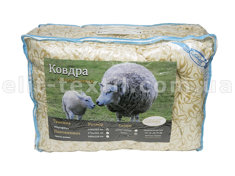 Одеяло Лелека Овечья шерсть зима 140x205 - изображение 2
