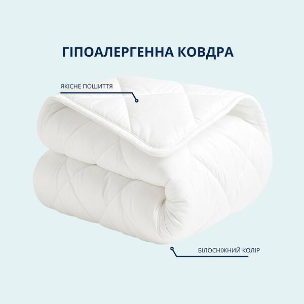 Одеяло летнее евро 200 x 220 см, антиаллергенное, белое, для дома и отелей, ТМ IDEIA - изображение 10