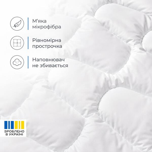 Одеяло летнее евро 200 x 220 см, антиаллергенное, белое, для дома и отелей, ТМ IDEIA - изображение 13