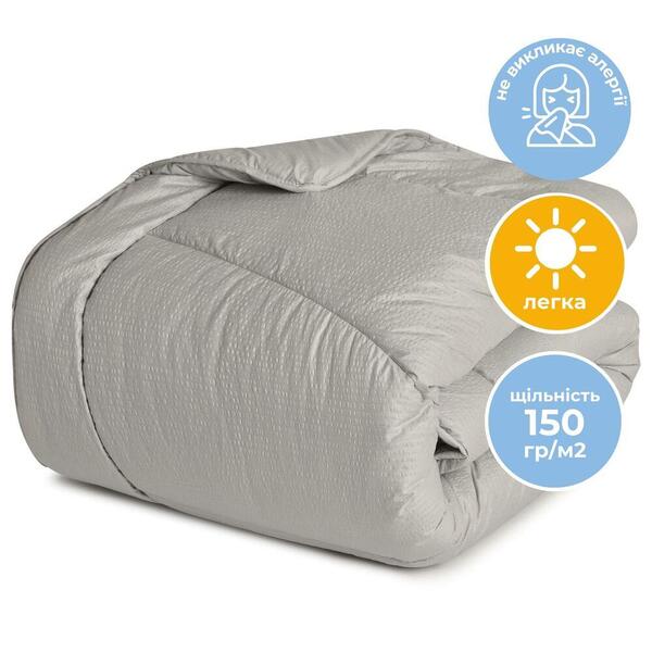 Одеяло NORDIC COMFORT летнее ТМ IDEIA 140 x 210 см серое - изображение 1