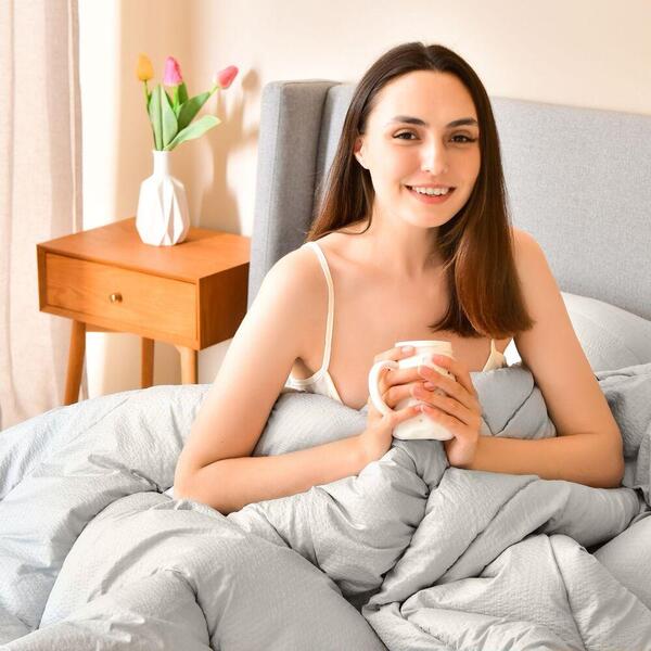 Одеяло NORDIC COMFORT летнее ТМ IDEIA 175 x 210 см серое - изображение 15