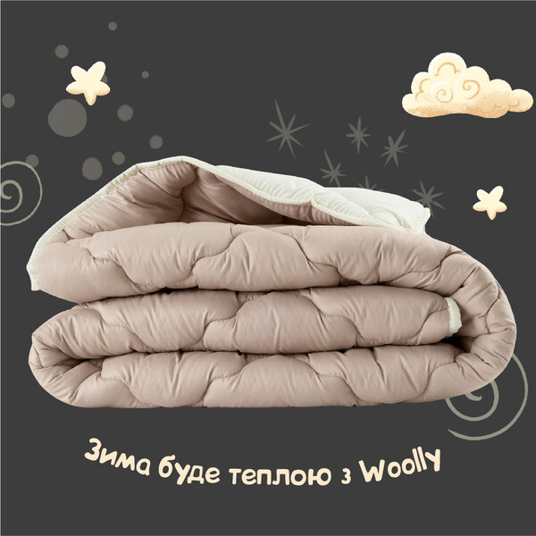 Зимнее шерстяное одеяло Woolly IDEIA, 140 x 210 см, теплое, натуральная овечья шерсть 400 грм2 - изображение 8