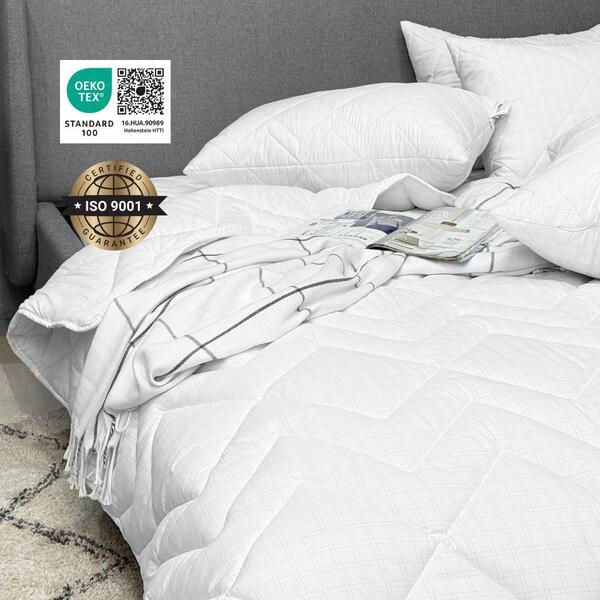 Одеяло всесезонное Antistatic Sleep, 155 x 210 см, полуторное, антистатическая ткань, гипоаллергенное, ТМ  IDEIA - изображение 9
