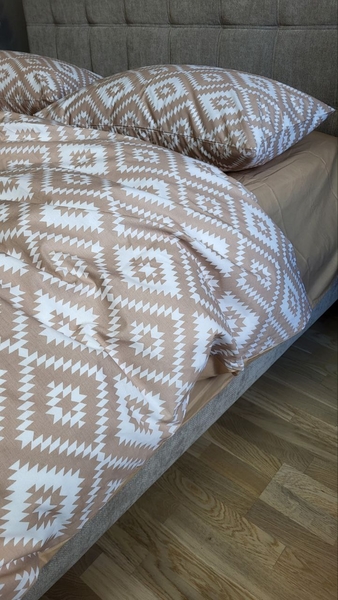 Комплект постельного белья Орнамент беж, cotton - изображение 10
