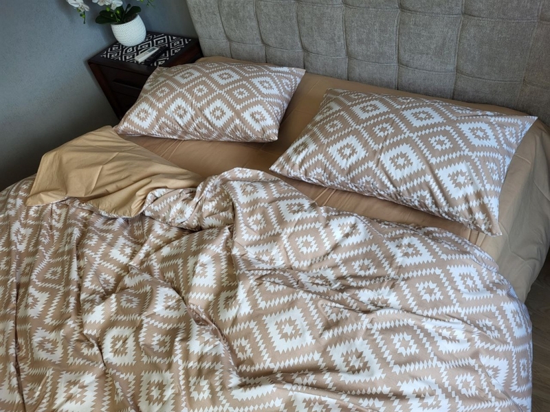 Комплект постельного белья Орнамент беж, cotton - изображение 11