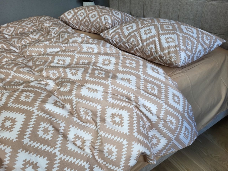 Комплект постельного белья Орнамент беж, cotton - изображение 14