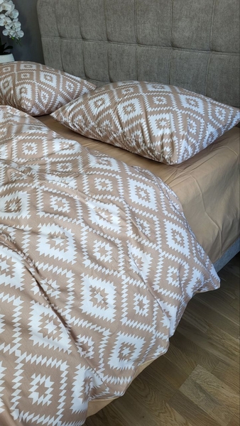 Комплект постельного белья Орнамент беж, cotton - изображение 7