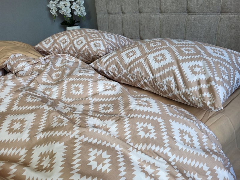 Комплект постельного белья Орнамент беж, cotton - изображение 9