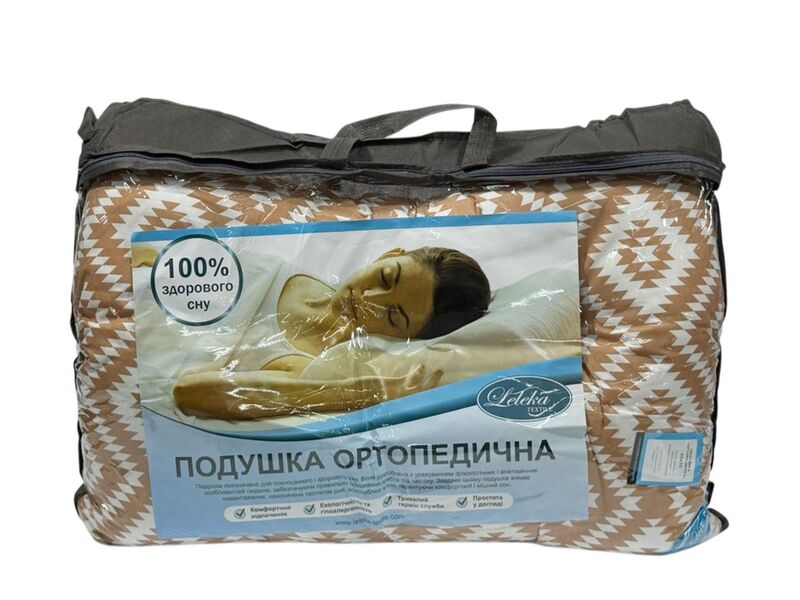 Ортопедическая подушка 50 x 70 см, антиаллергенное волокно, надежная поддержка шейных позвонков, ТМ Лелека Текстиль - изображение 2