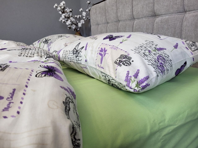 Комплект постельного белья Открытка/салатовый, Turkish flannel - изображение 7