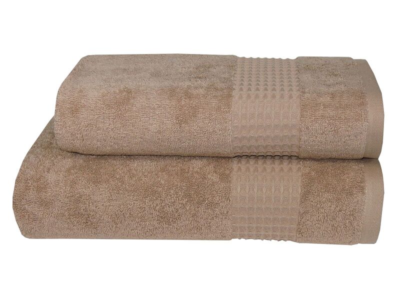 Рушник махровий 50 x 90 см. Parisa Terry Waffle J-403 бежевий ТМ Parisa Home Узбекистан - зображення 1