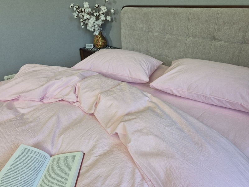 Комплект постільної білизни Pink, Варена бавовна (Washed Cotton) W1351 - зображення 10
