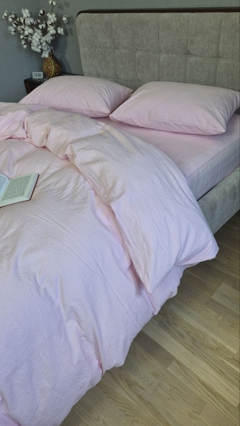 Комплект постільної білизни Pink, Варена бавовна (Washed Cotton) W1351 - зображення 12