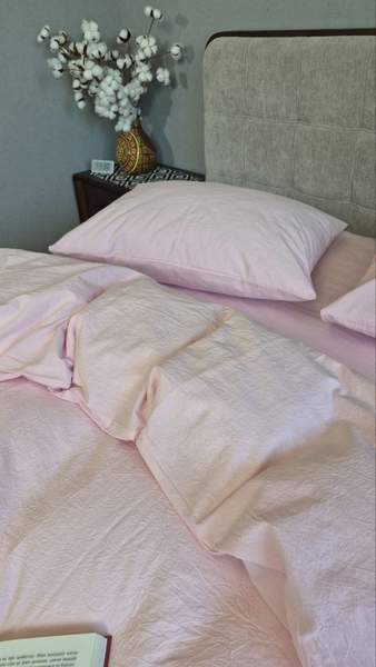 Комплект постільної білизни Pink, Варена бавовна (Washed Cotton) W1351 - зображення 13