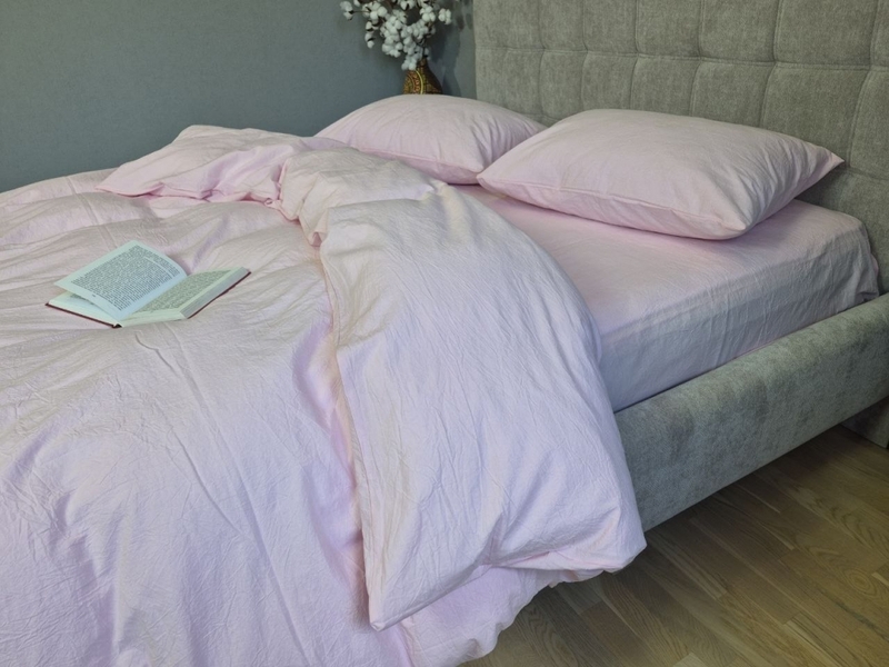 Комплект постільної білизни Pink, Варена бавовна (Washed Cotton) W1351 - зображення 15