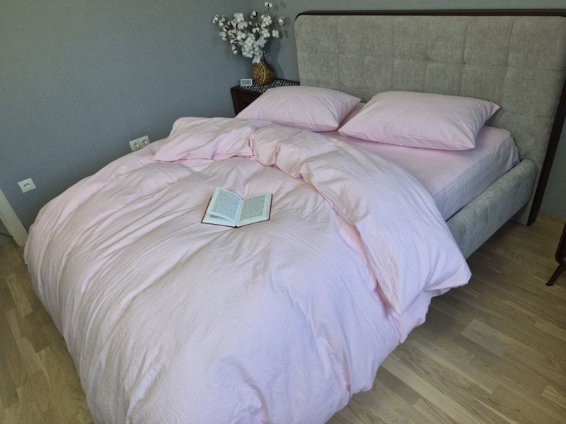 Комплект постільної білизни Pink, Варена бавовна (Washed Cotton) W1351 - зображення 4