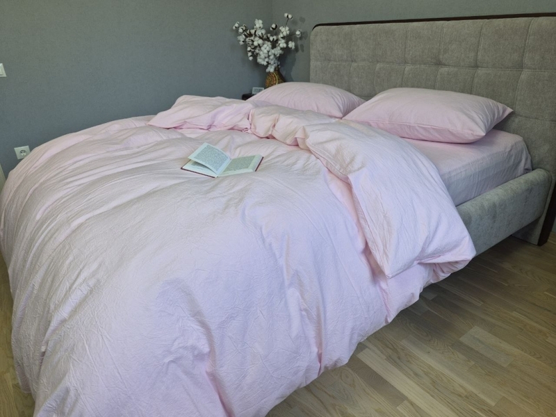 Комплект постільної білизни Pink, Варена бавовна (Washed Cotton) W1351 - зображення 1