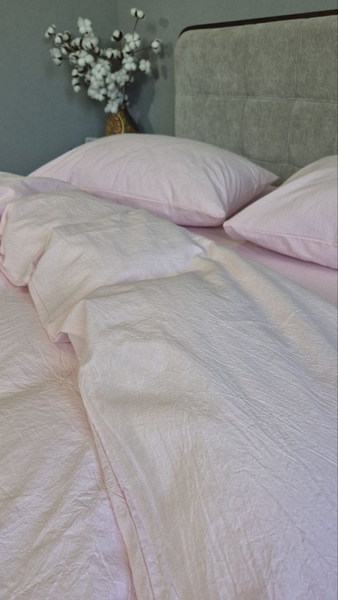 Комплект постільної білизни Pink, Варена бавовна (Washed Cotton) W1351 - зображення 7