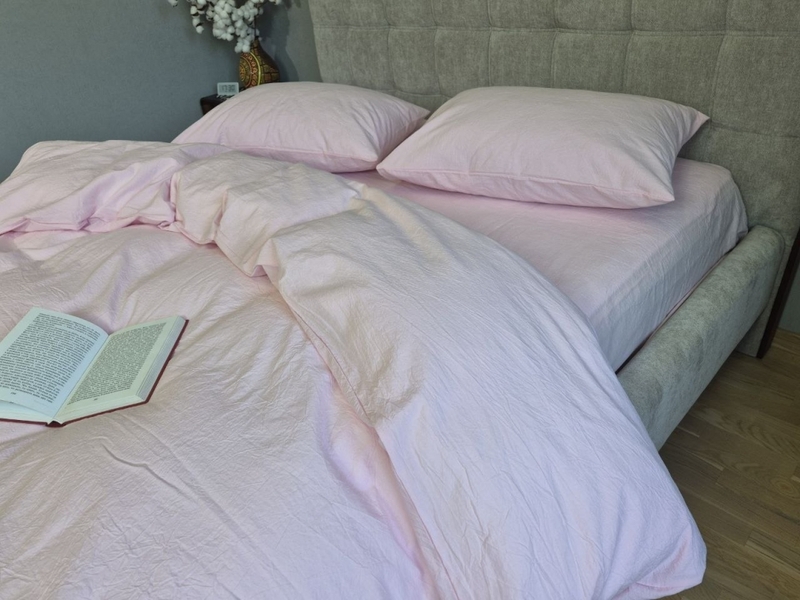 Комплект постільної білизни Pink, Варена бавовна (Washed Cotton) W1351 - зображення 9
