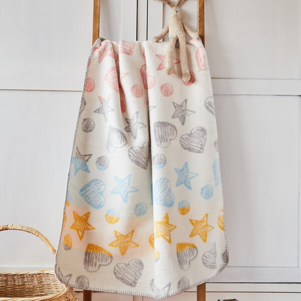 Плед детский хлопок BABY ТM PAPAELLA 90 x 120 см сердце - изображение 1
