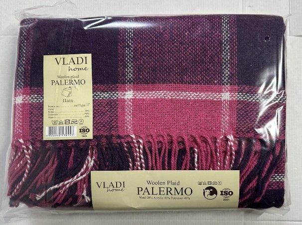 Плед Palermo 140 x 200 см полуторный, 07SOFA фукс-сливов, ТМ Vladi - изображение 2