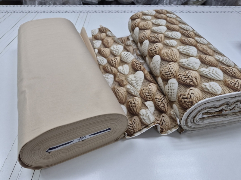 Комплект постельного белья Плетеные Сердечки Cotton 5D бежевый - изображение 3