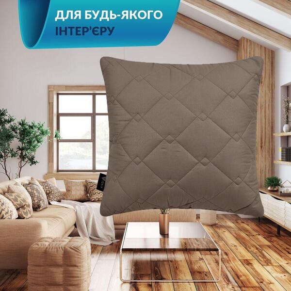 Подушка декоративна IDEIA CUBE, 45 x 45 см, гіпоалергенна, стьобана, шоколад - зображення 12