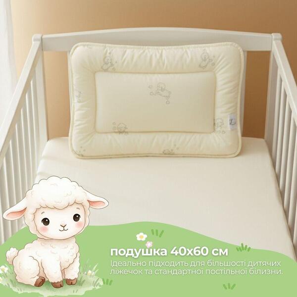 Подушка детская Baby шерстяная ТM PAPAELLA 40 x 60 см - изображение 9