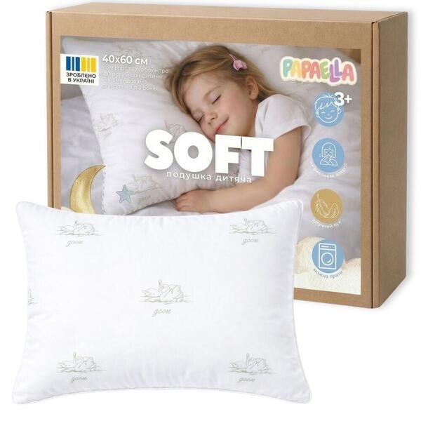 Подушка дитяча 40 x 60 см Soft PAPAELLA гіпоалергенна для дітей від 3 років, штучний пух - зображення 16