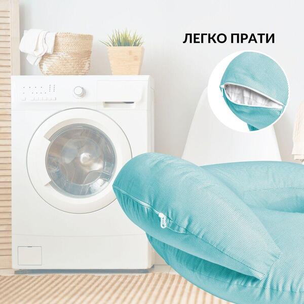 Подушка для годування диван, 60 x 70 x 16 см, для зручності мами, з блискавкою, ТМ Sei Design - зображення 3