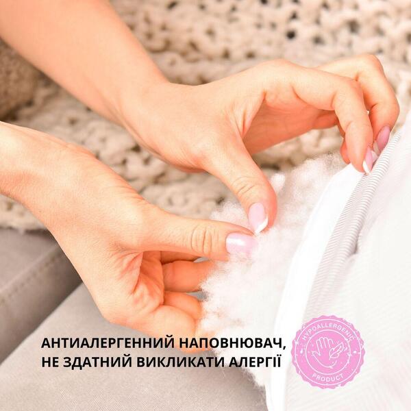 Подушка для годування диван 60 x 70 x 16 см бавовна антиалергенне волокно сіра - зображення 9