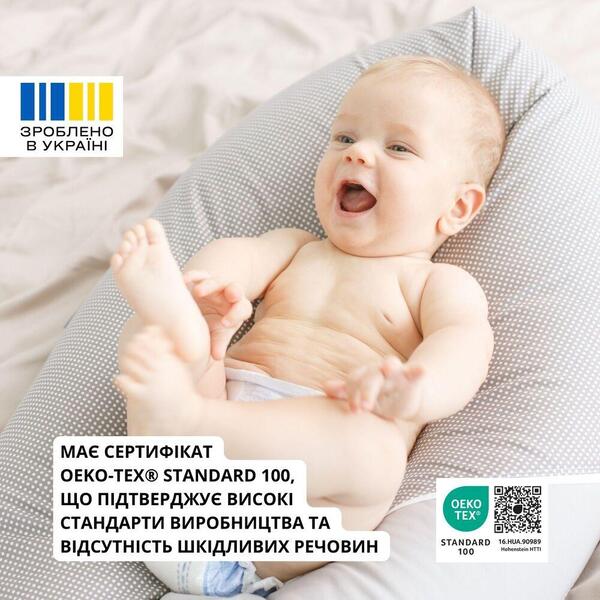 Подушка для годування 30 x 190 см, для зручності мами та малюка, панда зелена, ТМ IDEIA - зображення 5