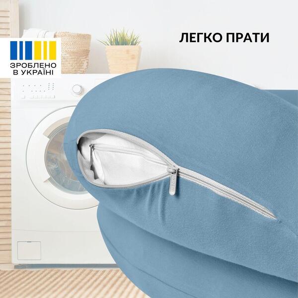 Подушка для годування диван, 60 x 70 x 16 см, для зручності мами, з блискавкою, м’ятна, ТМ Sei Design - зображення 6