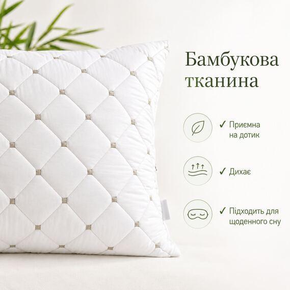 Подушка Casa Royal IDEIA 50x70 см, искусственный пух, бамбуковая, с чехлом на молнии - изображение 3