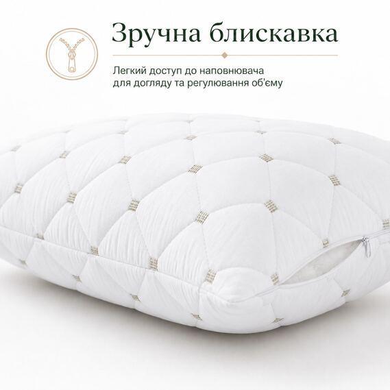 Подушка Casa Royal IDEIA 50x70 см, искусственный пух, бамбуковая, с чехлом на молнии - изображение 5