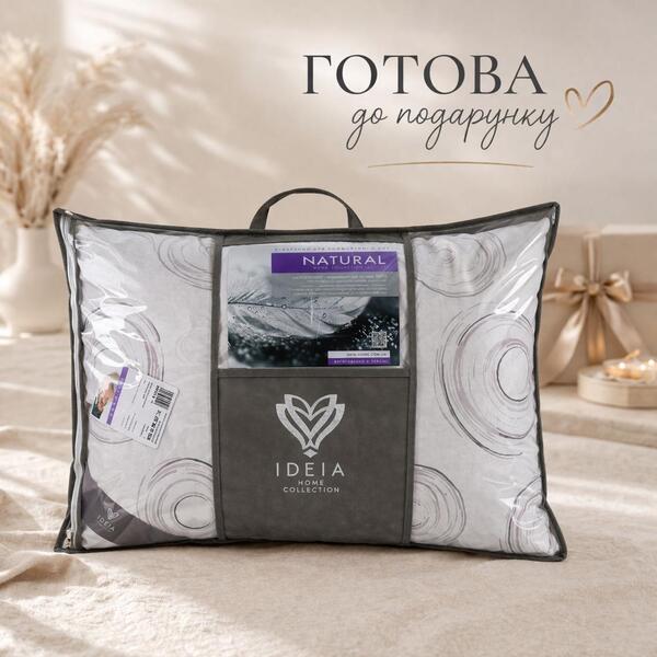 Подушка для сну 50 x 70 см пухова, 30% пух 70% перо, 100% бавовна, ТМ IDEIA - зображення 14