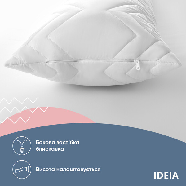 Подушка NORDIC COMFORT+ для відпочинку та сну ТМ IDEIA 40 x 140 см біла - зображення 6