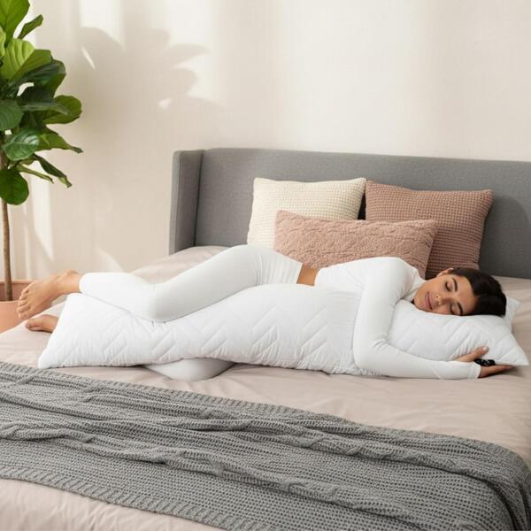 Подушка NORDIC COMFORT+ для відпочинку та сну ТМ IDEIA 40 x 140 см біла - зображення 8